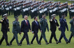 Presidente de la República Gustavo Petro en la ceremonia de transmisión de mando de la nueva cúpula militar