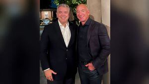Presidente Iván Duque y el empresario Jeff Bezos