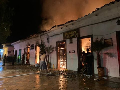Incendio en Santa Fe de Antioquia.