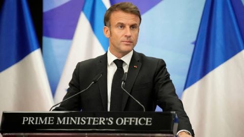 El presidente francés, Emmanuel Macron, abogó por una coalición contra Hamás.