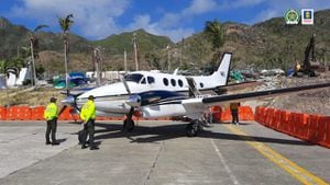 El avión, que pertenece a la empresa de la cual el esposo de Alejandra Azcárate es el representante legal, salió del aeropuerto Guaymaral el pasado domingo 23 de mayo y aterrizó en El Embrujo, aeropuerto de Providencia.