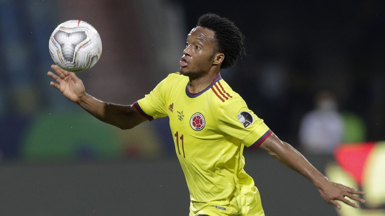 Juan Guillermo Cuadrado - Selección Colombia. Foto: AP/Eraldo Peres