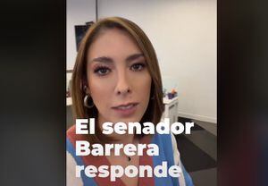 Juanita Gómez entrevista al senador Alirio Barrera y le pregunta si volvería a llevar a Pasaporte, uno de sus caballos, al Congreso.