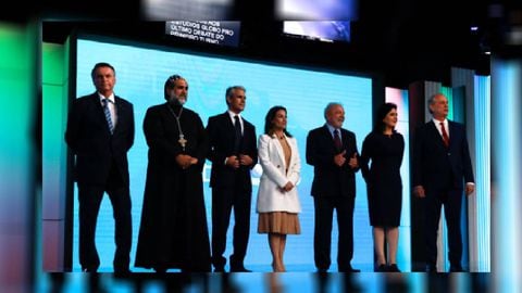 Los candidatos presidenciales de Brasil participan en un debate televisivo. -Foto: Reuters. / Autor: Ricardo Moraes.