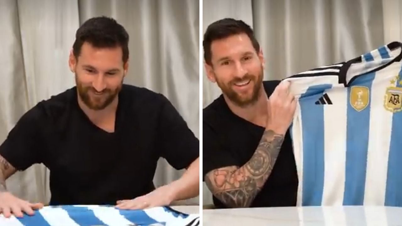 La emoción de Messi al ver las tres estrellas en la camiseta de la  Selección Argentina - TyC Sports