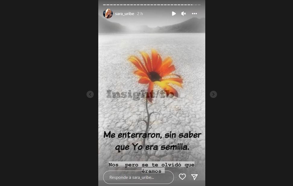 Historias de Instagram de Sara Uribe