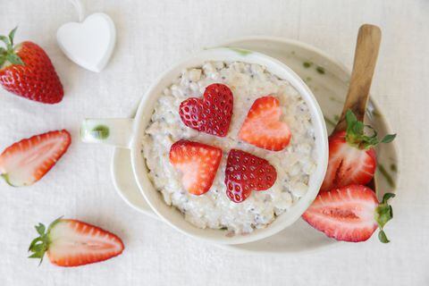 Avena con fresas