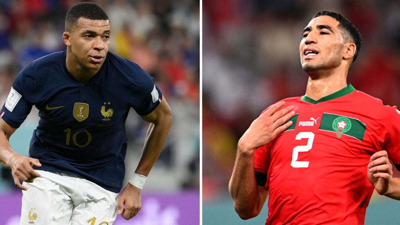 Francia y Marruecos jugarán la segunda semifinal de la Copa del Mundo. Foto: AFP.