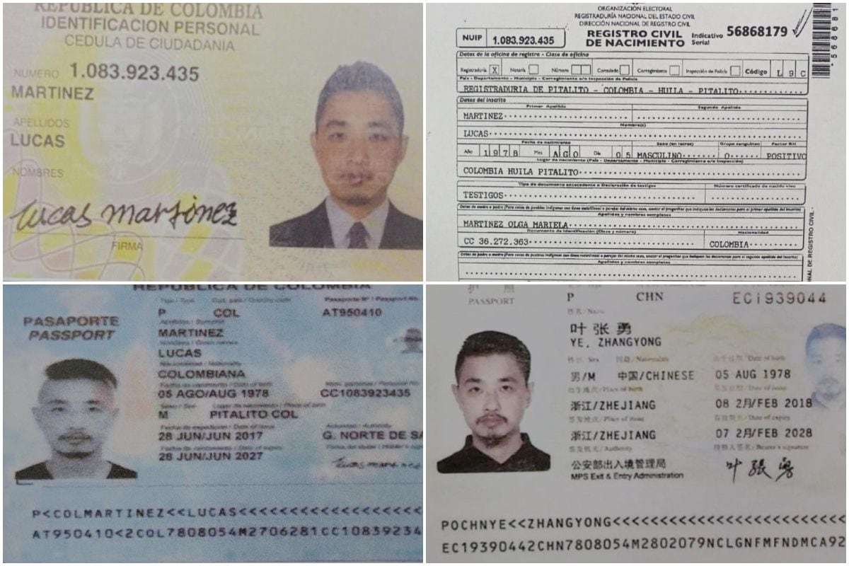 El ciudadano chino Zhang Yong Ye tramitó la nacionalidad colombiana fraudulenta, se puso de nombre Lucas Martínez, y consiguió así un pasaporte de impunidad para pasar por los aeropuertos del mundo sin que fuera requerido por las autoridades.