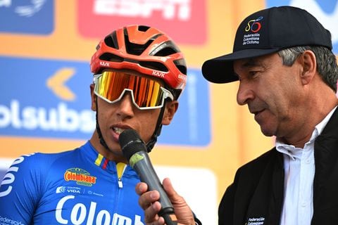 TUNJA, COLOMBIA - FEBRUARY 08: Egan Bernal of Colombia and Team Colombia prior to the 4th Tour Colombia 2024, Stage 3 a 141.9km stage from Tunja to Tunja on February 08, 2024 in Tunja, Colombia. (Photo by Maximiliano Blanco/Getty Images)