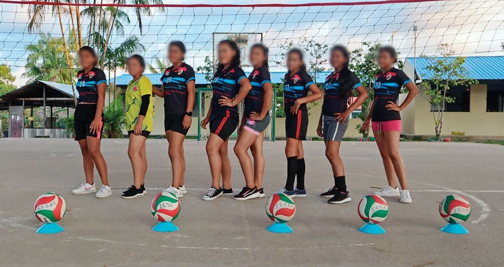    Las jugadoras del equipo de voleibol viven a más de cinco horas de Inírida. Eran las representantes del departamento en los Intercolegiados. 