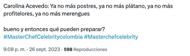 Televidentes piden que eliminen a Carolina Acevedo de 'MasterChef'.