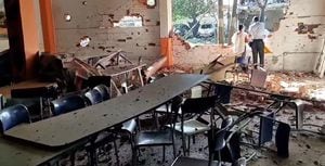El carro bomba que explotó en el corregimiento Potrerito destruyó gran parte de la escuela