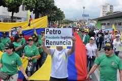 Marchas en contra de las reformas del gobierno del Presidente Gustavo Petro.