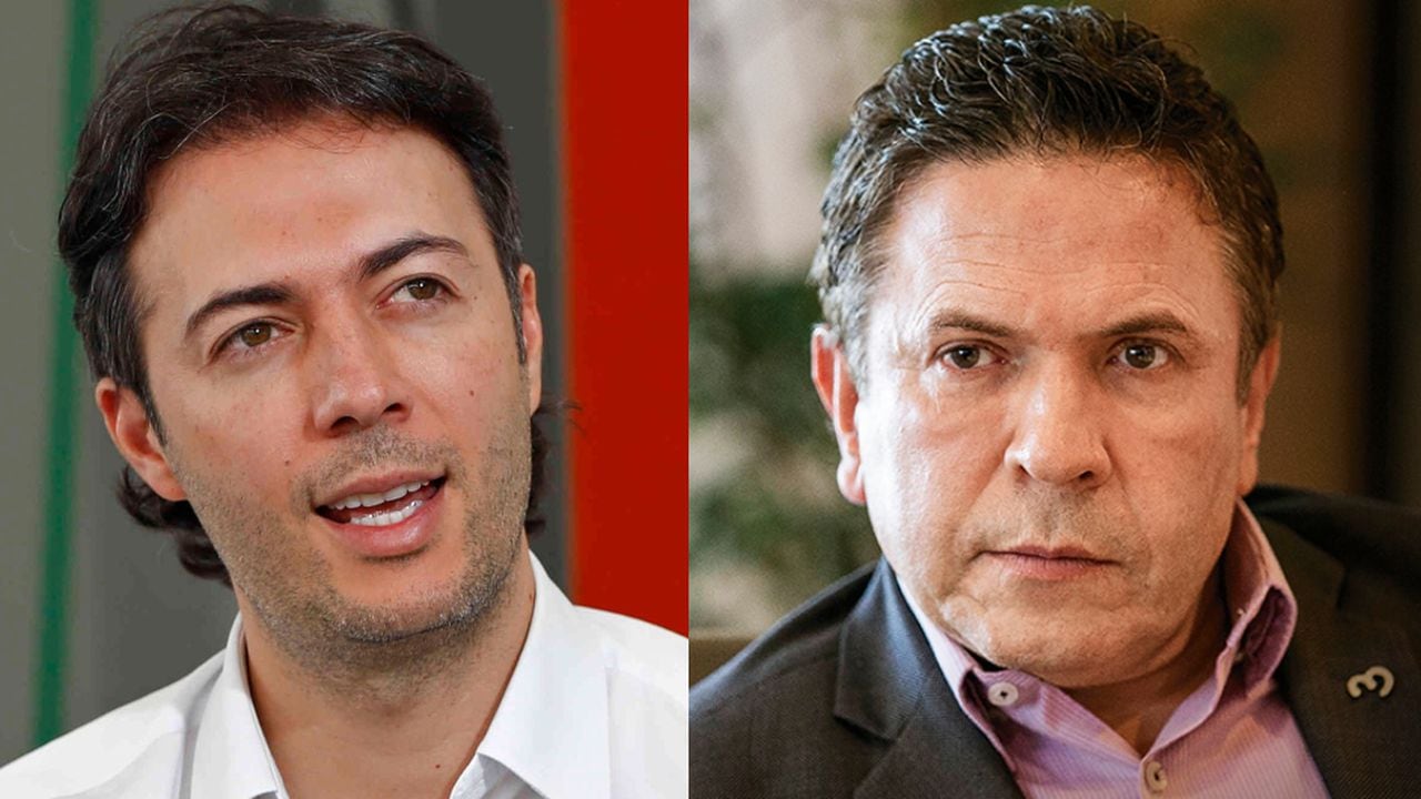 Daniel Quintero, alcalde de Medellín (izq.), consiguió lo que quería: la renuncia del gerente de EPM, Álvaro Rendón (der.).