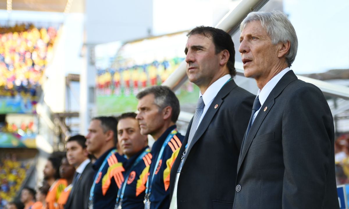 CUIABA, BRAZIL - JUNE 24: Coach Jose Pekerman of Colombia looks on prior to the 2014 FIFA World Cup Brazil Group C match between Japan and Colombia at Arena Pantanal on June 24, 2014 in Cuiaba, Brazil. (Photo by Dennis Grombkowski - FIFA/FIFA vía Getty Images)