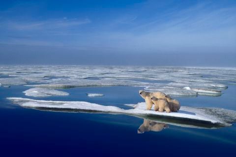 Compuesto digital. Alaska, Mar de Beaufort, Océano Ártico, marzo.