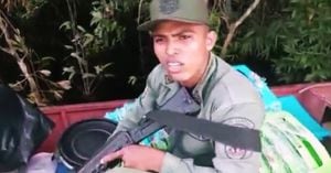 Militares venezolanos en frontera con Colombia