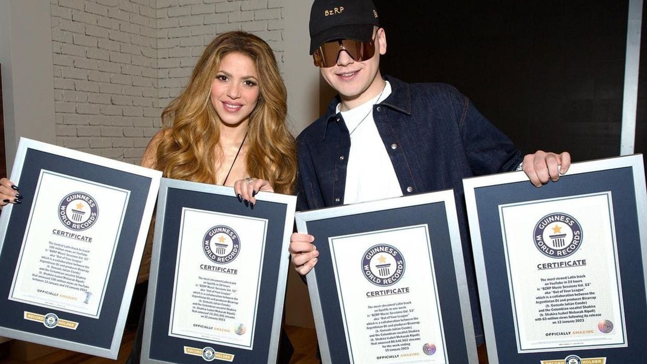 La cantante y el productor ganaron 4 Record Guinness. Foto: Instagram @guinnesworldsrecords.