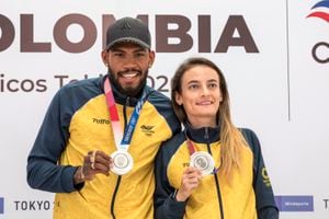 Anthony Zambrano y Lorena Arias. Medallistas Olímpicos Tokyo 2020.Bogotá Agosto 9 de 2021.Foto:Juan Carlos Sierra-Revista Semana.
