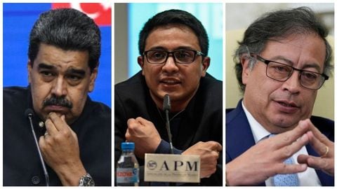 Nicolás Maduro, Lorent Gómez Saleh y Gustavo Petro