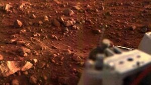 La misión Viking fue la primera que logró colocar naves en la superficie marciana que enviaron fotos del planeta.