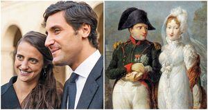 Los jóvenes replican lo sucedido en 1810, cuando Napoleón Bonaparte desposó a la archiduquesa María Luisa, hija del emperador Franz II de Austria. Fue un matrimonio por conveniencia que dio por fruto a un hijo, el rey de Roma, fallecido prematuramente. 