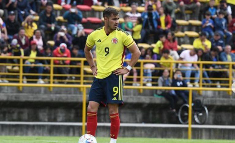 Tomás Ángel, delantero de la Selección Colombia Sub 20.