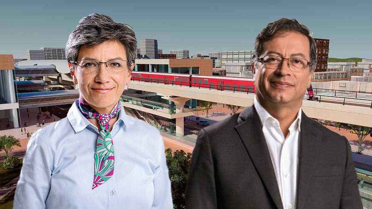 Claudia López y Gustavo Petro pelea Metro