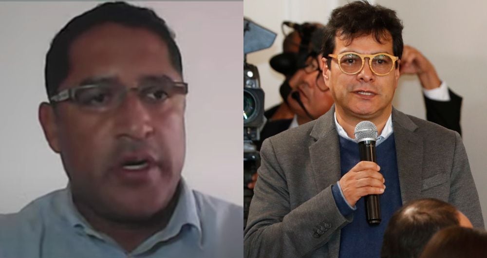 De izquierda a derecha: el abogado Álex Morales y el alto comisionado de Paz, Danilo Rueda.