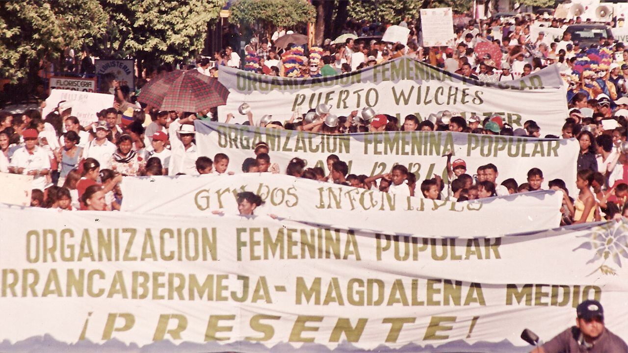 Movilización de la Organización Femenina Popular, en Barrancabermeja, Santander.