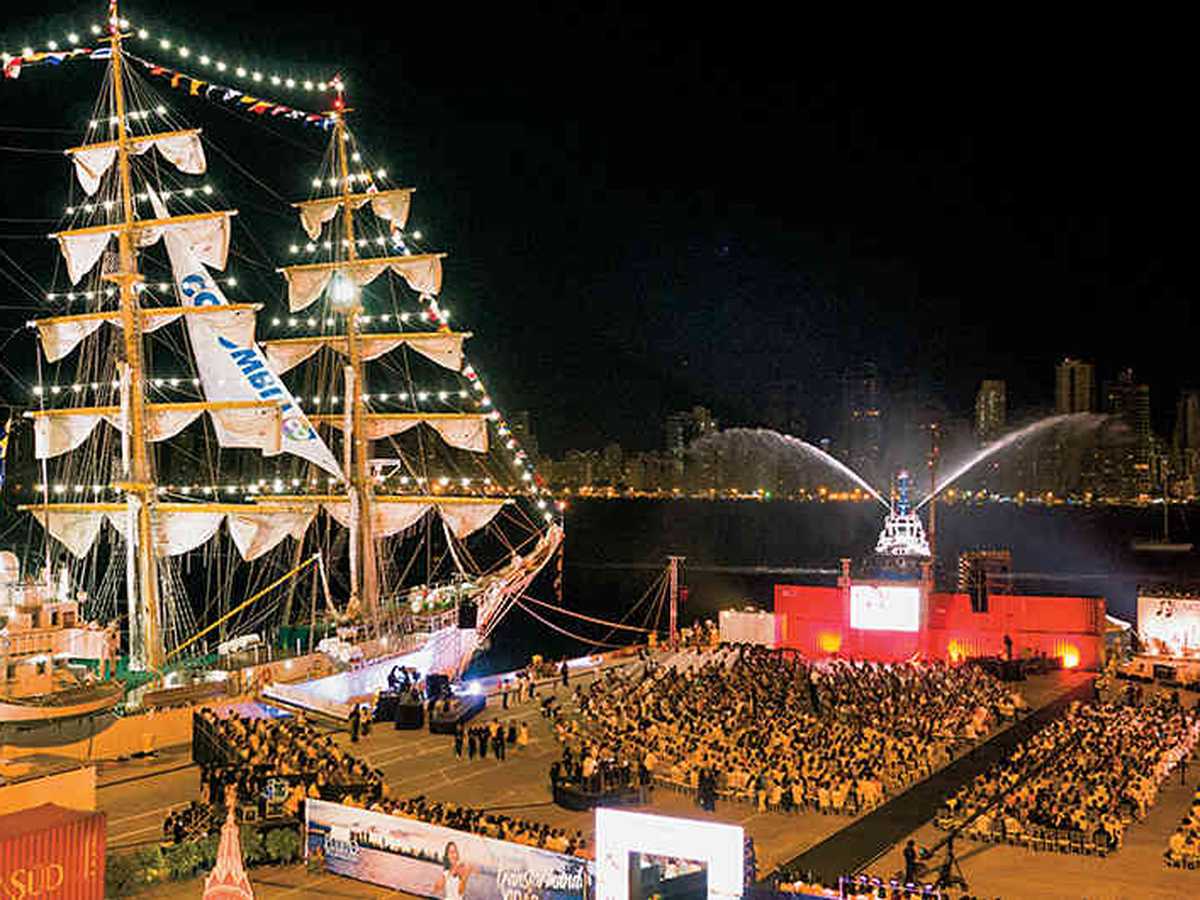Un concierto del Cartagena Festival Internacional de Música en el Puerto de Cartagena.