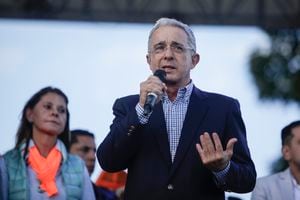 Alvaro Uribe Velezcierre de campaña presidencial Ivan Duque en el parque de el TunalBogota Colombia 20 de mayo del 2018foto Diana Rey MeloRevista Semana