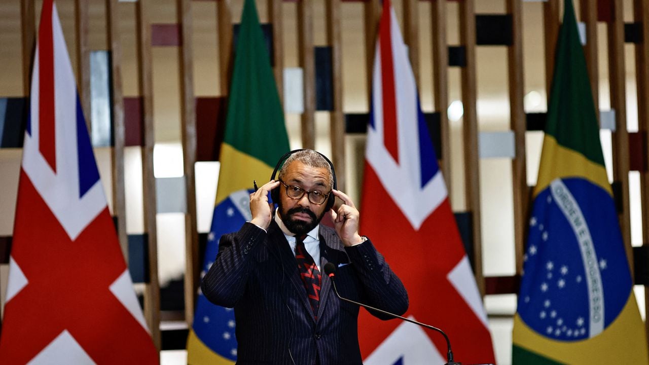 El canciller británico, James Cleverly, cuestionó la postura del gobierno de Brasil. Foto: Reuters.
