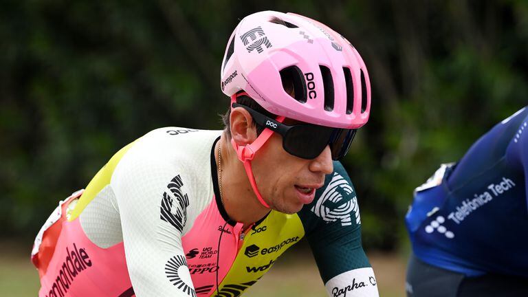 MELFI, ITALY - MAY 08: Rigoberto Urán of Colombia and Team EF Education-EasyPost competes during the 106th Giro d'Italia 2023, Stage 3 a 213km stage from Vasto to Melfi 532m / #UCIWT / on May 08, 2023 in Melfi, Italy. (Photo by Getty Images/Tim de Waele)