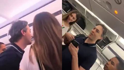 Grupo de viajeros critica a daniel quintero en un avión