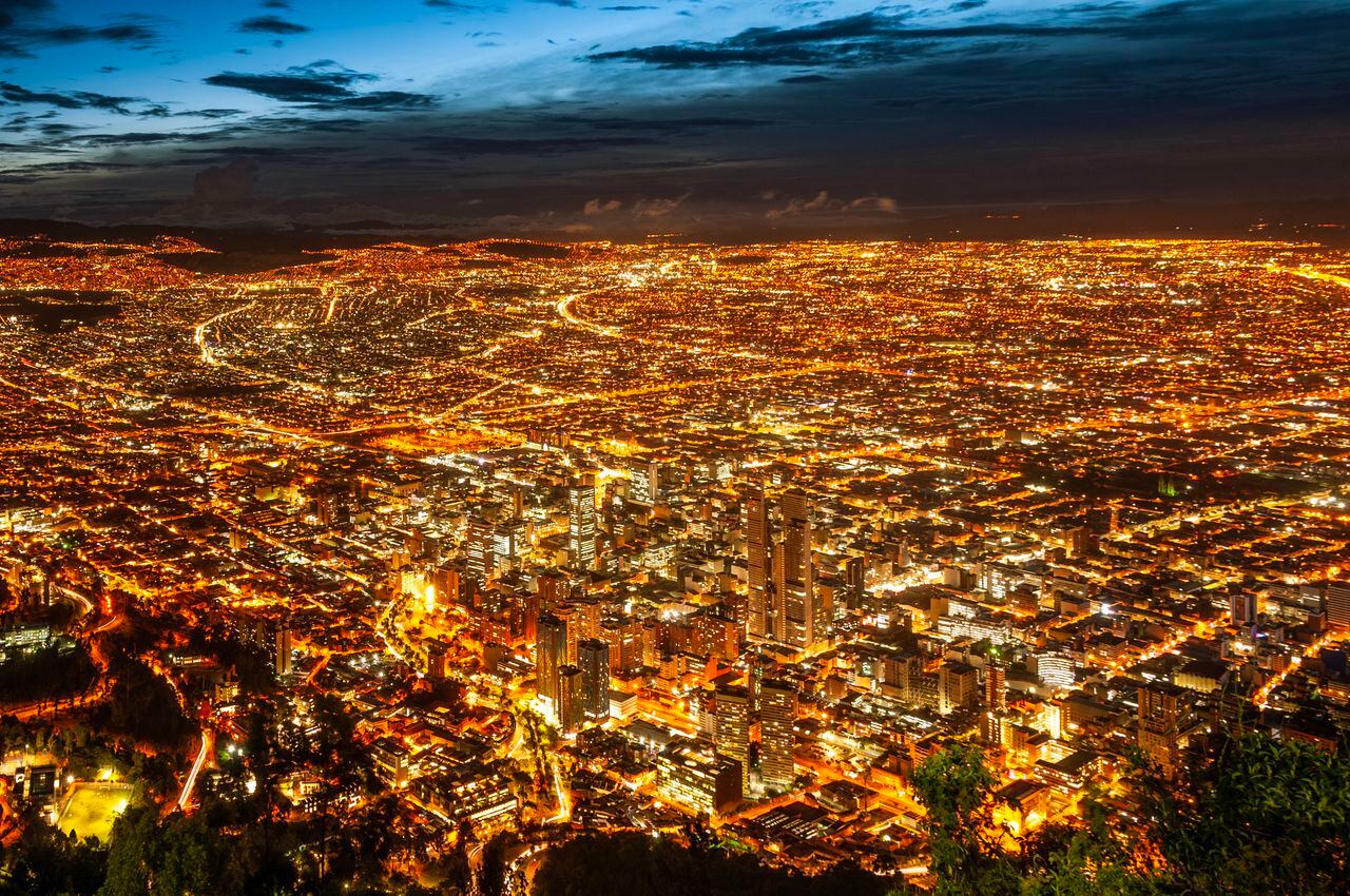 Vista panorámica de la ciudad de Bogotá.
