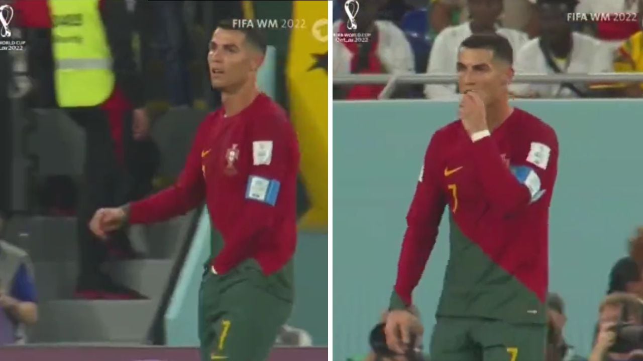 Insólito: pillan a Cristiano Ronaldo sacando comida de su ropa interior en  pleno partido del Mundial