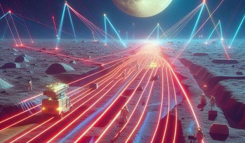 Científicos trabajan en una nueva tecnología que permite usar rayos láser para construir carreteras en la Luna.