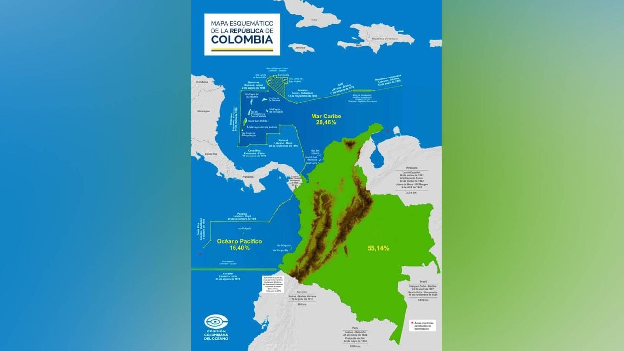 Mapa Comisión Colombiana del Océnano