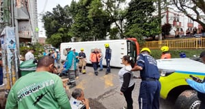 Accidente de tránsito en las calles de Medellín.