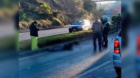 Un ciclista falleció en un accidente de tránsito en la vía que de Facatativá comunica a Bogotá