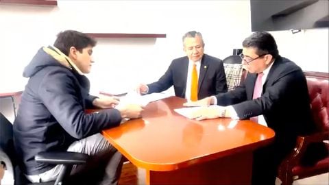 el presidente de la Corte Suprema, Fernando Castillo Cadena, y de la Sala Penal, Hugo Quintero