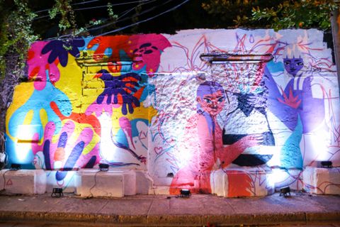 Mural realizado en Cartagena por las graffiteras colombianas Green Amarilla y Mugre Diamante. Cortesía de la iniciativa Ipanema Graffiti Colombia.