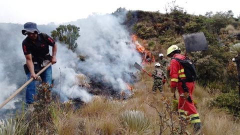 Incendio forestal en Boyacá