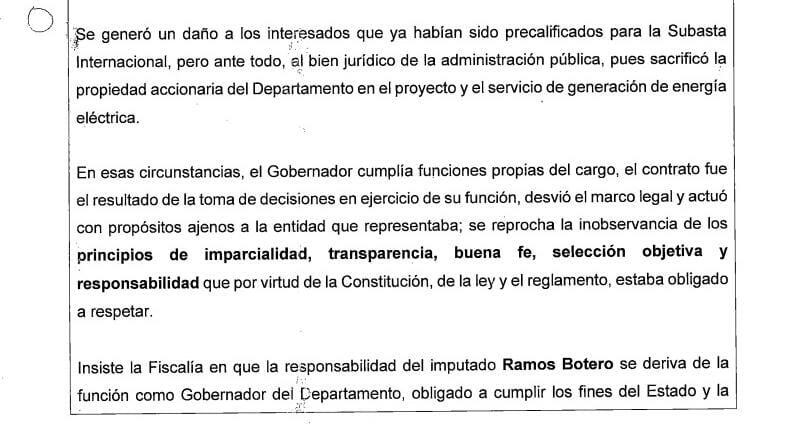 El exgobernador Luis Alfredo Ramos habría violado los principios imparcialidad, transparencia, buena fe y selección objetiva.