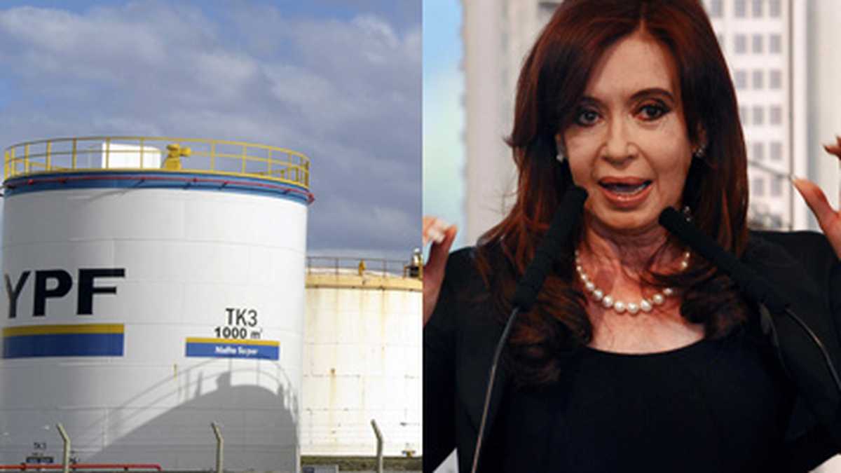 Cristina Fernández de Kirchner anunció en un discurso en la Casa Rosada que iba a expropiar las acciones que Repsol, la petrolera española, tiene de YPF. Así el gobierno controlará el 51 por ciento de las acciones.