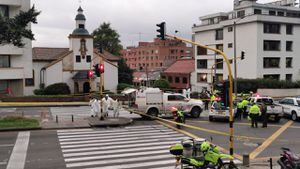 La Policía de Bogotá, indicó que el cruce de disparos comenzó a raíz de una requisa. Foto: Pia Wohlgemuth