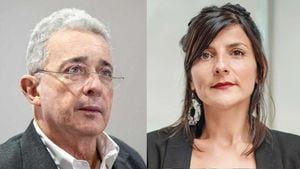 Álvaro Uribe e Irene Vélez.