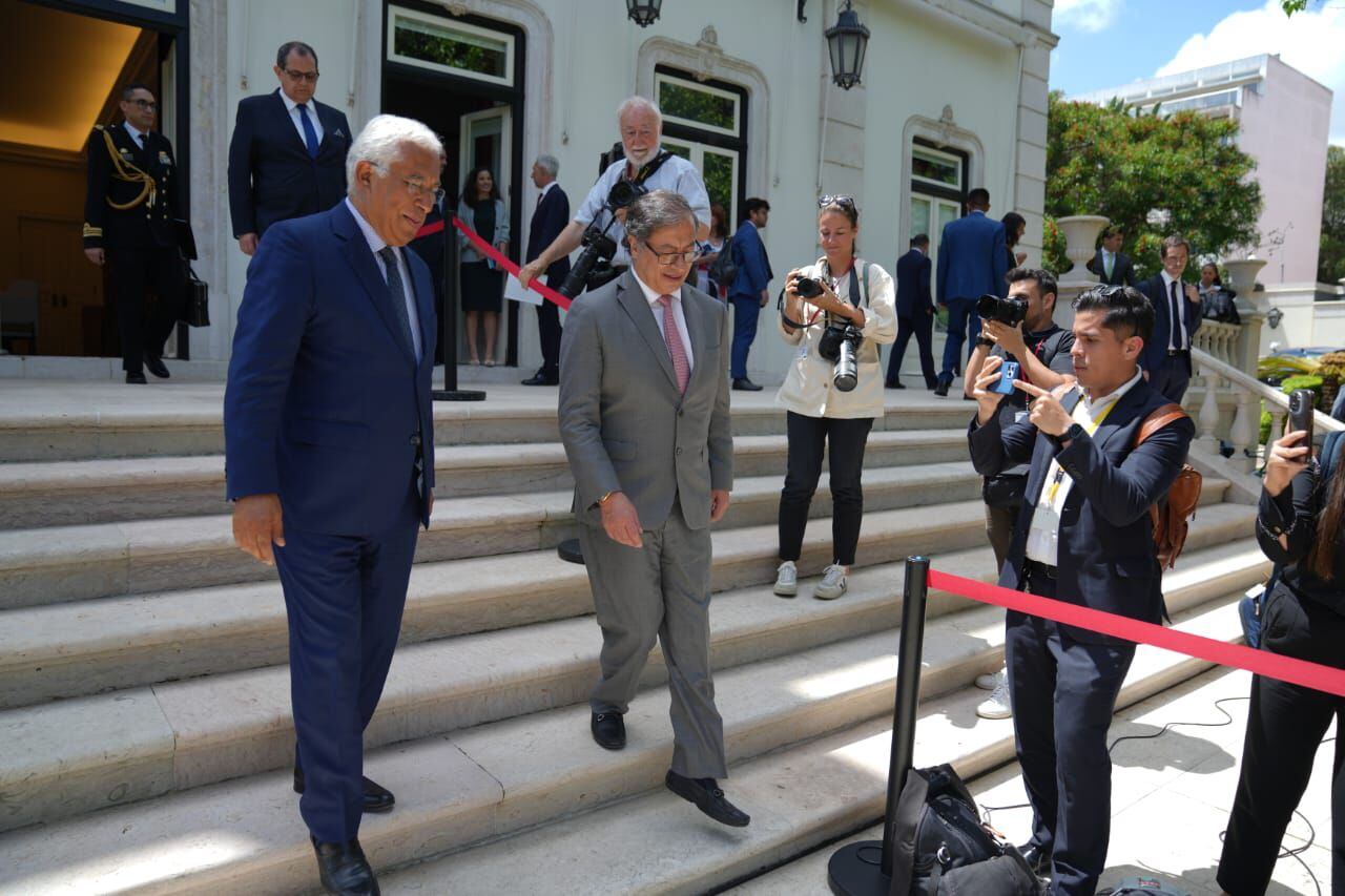 El presidente Gustavo Petro con el Primer Ministro de Portugal, Antonio Costa.